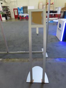 (2) Custom Display Signage Stands with Hook for Plastic Umbrella Bags